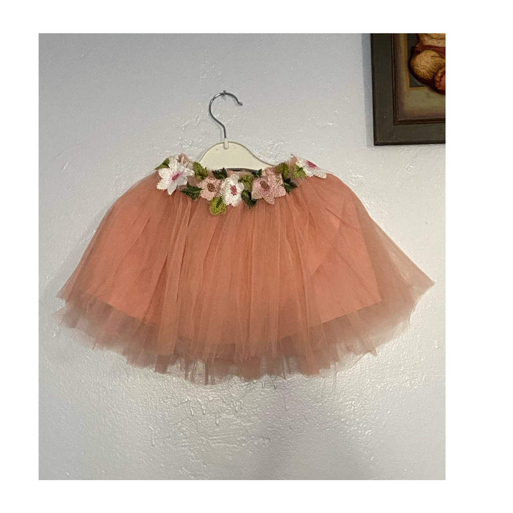 Doe a Dear Floral Waist Tutu Size 4T